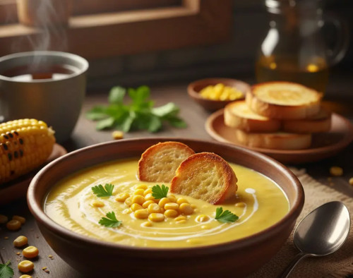 Sup Krim Jagung dan Roti Panggang, Sahur Ringan Tapi Tetap Berenergi cover